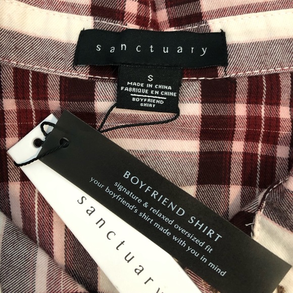 Sanctuary Boyfriend For Life Renegade Plaid Button Down Shirt. NWT! Sz S To 3X - Picture 6 of 13